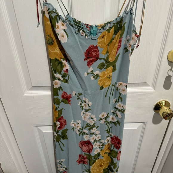 NWT Reformation Blue Floral Enya Midi Dress 8 - Picture 11 of 11